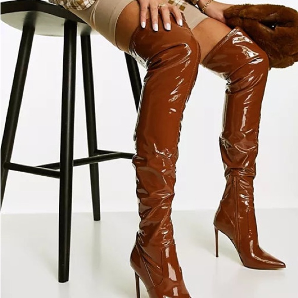 Steve Madden Viktory Over-the-Knee Boots in Cognac